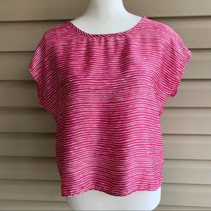 •Rumors• Stripe Crop Top w/Crossed Back - Size Med